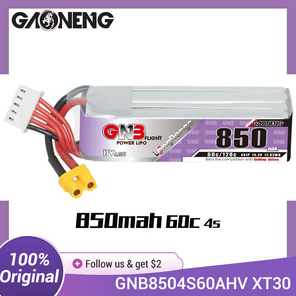 Drone Battery Li-Ion - GAONENG GNB LiPo batería 850mAh 4S