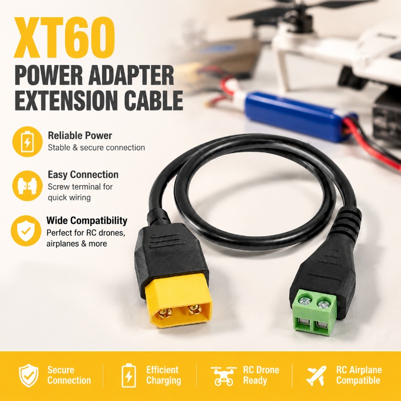 Drone Battery Connector - Conector XT60 Macho Hembra a Cable