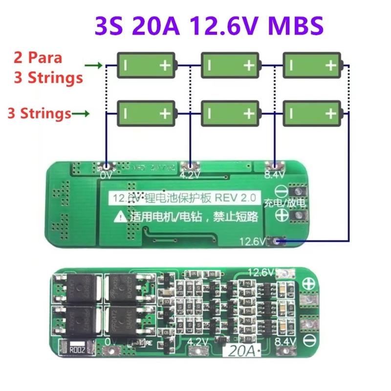 Drone Battery 3S - Placa de Protección de Carga para