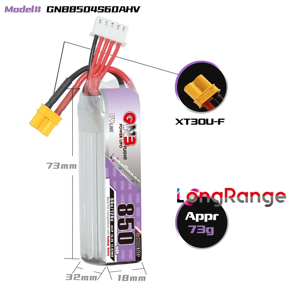 GAONENG GNB LiPo batería 850mA - Drone Battery Li-Ion reseña y precio