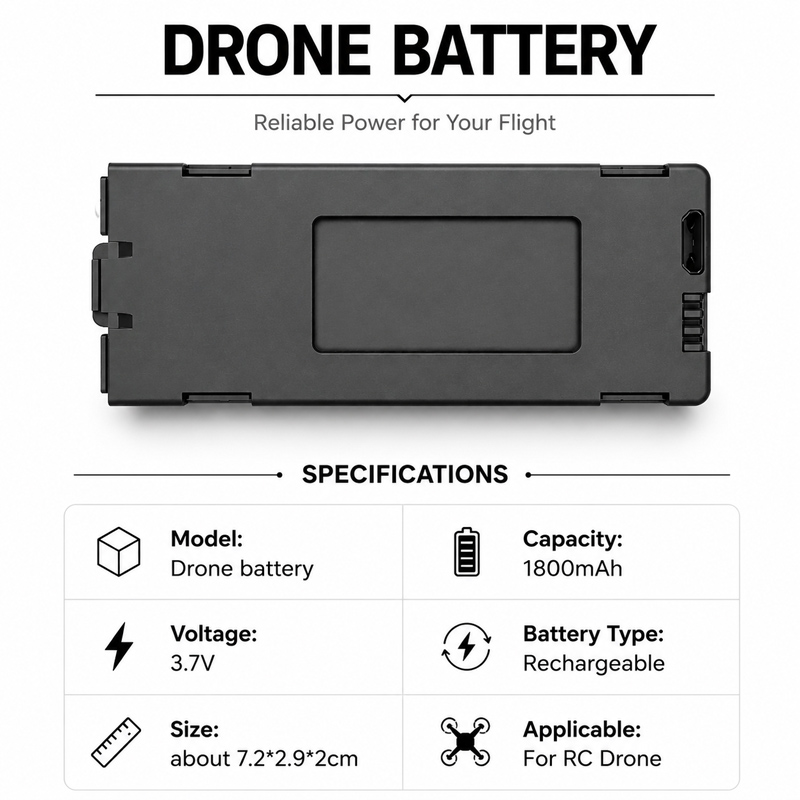 Batería recargable de iones de - Eachine Drone E58 reseña y precio