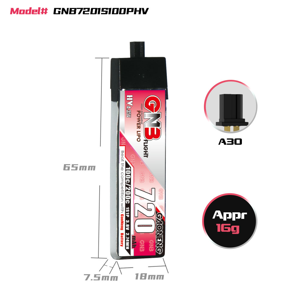 Batería GAONENG GNB 1S 3.8V 72 - Drone Battery Li-Ion reseña y precio